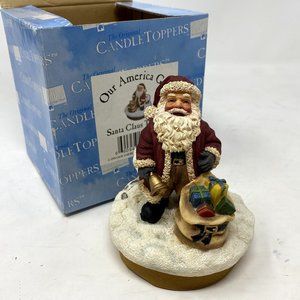 Our America Gift Candle Topper Santa Claus Topper #NE436 Like New Box